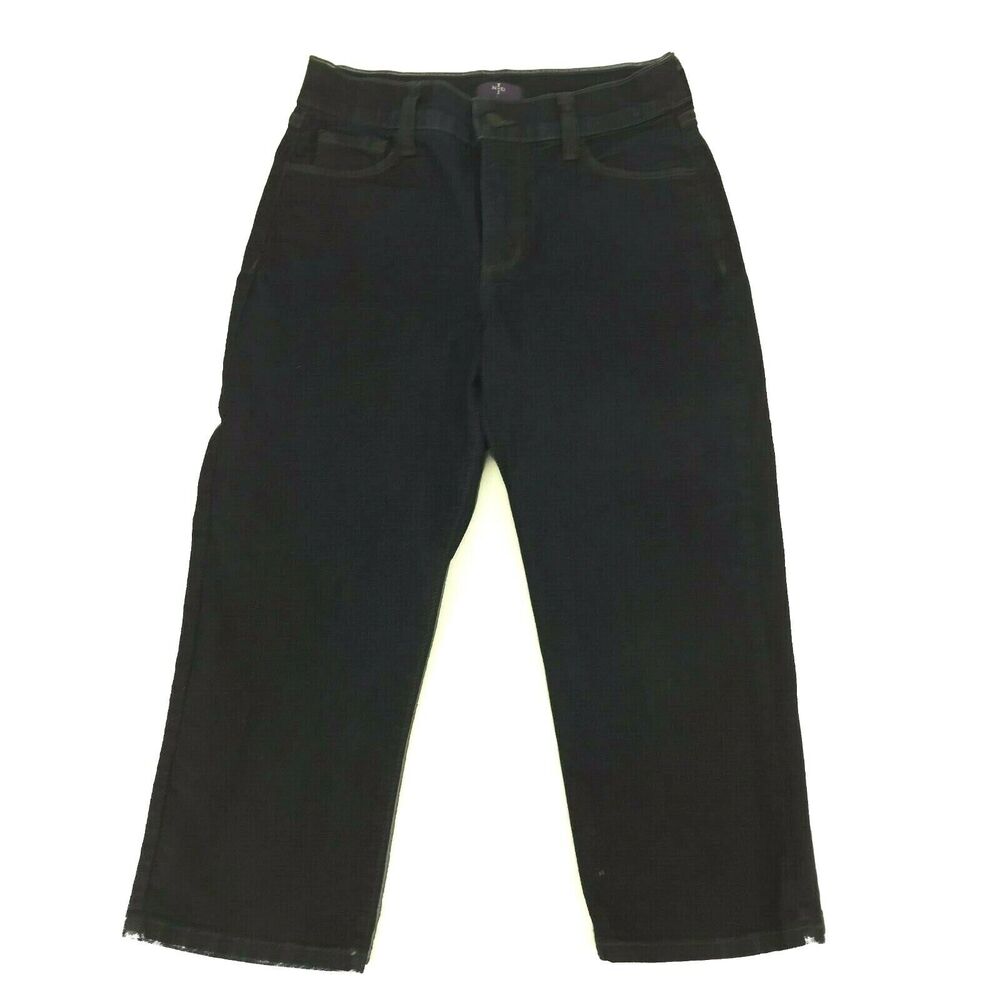 Not Your Daughter's Jeans NYDJ Women's Crop Capri Jeans Size 4 Dark Wash USA